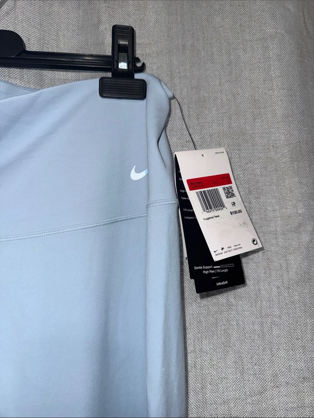 Nike Zenvy Dri-Fit Large Blue Gentle-Support High-Waisted Leggings